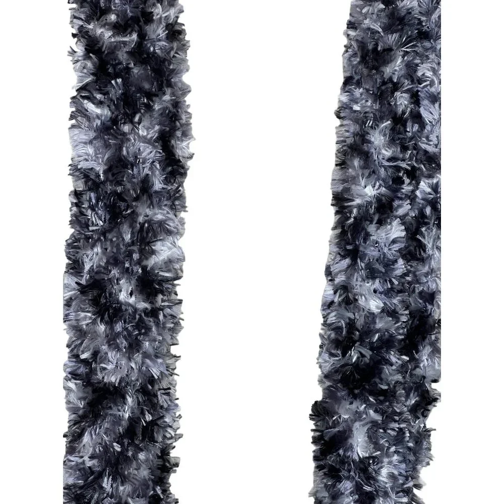 Three scarf set 1 maroon stretch soft knit 2 marbled black white gray 3 white